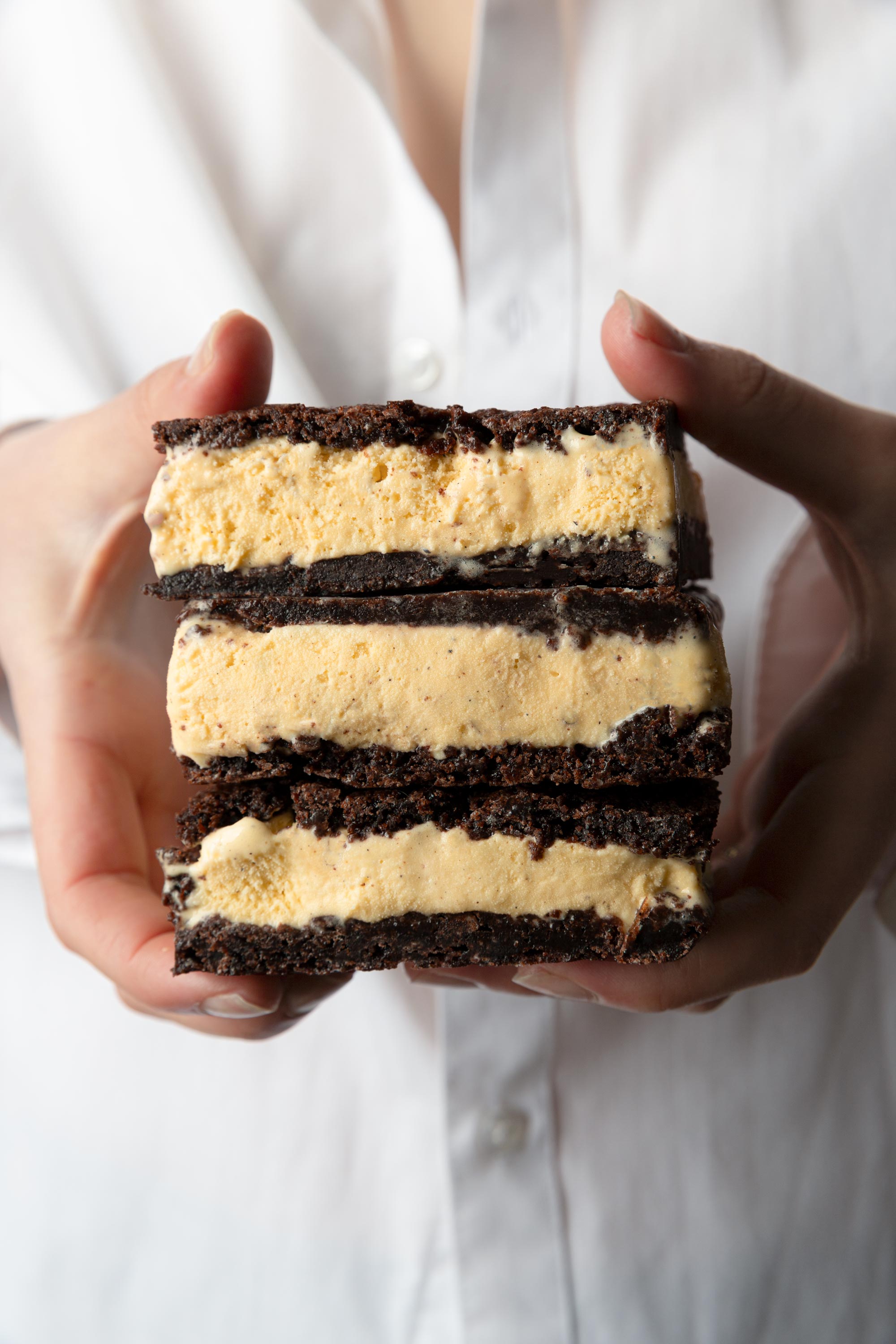 Brownie ice cream sandwich