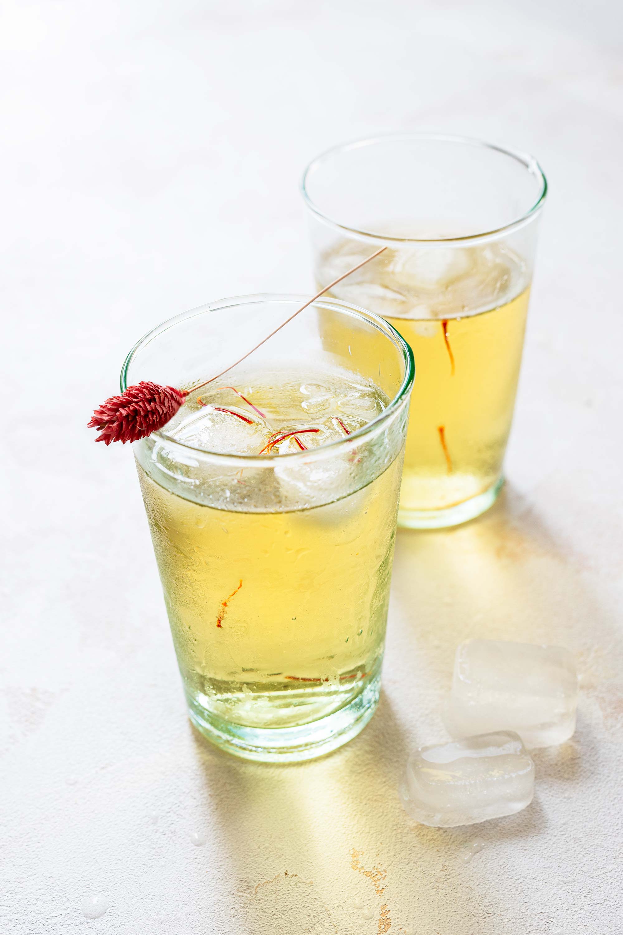 Thé glacé au safran