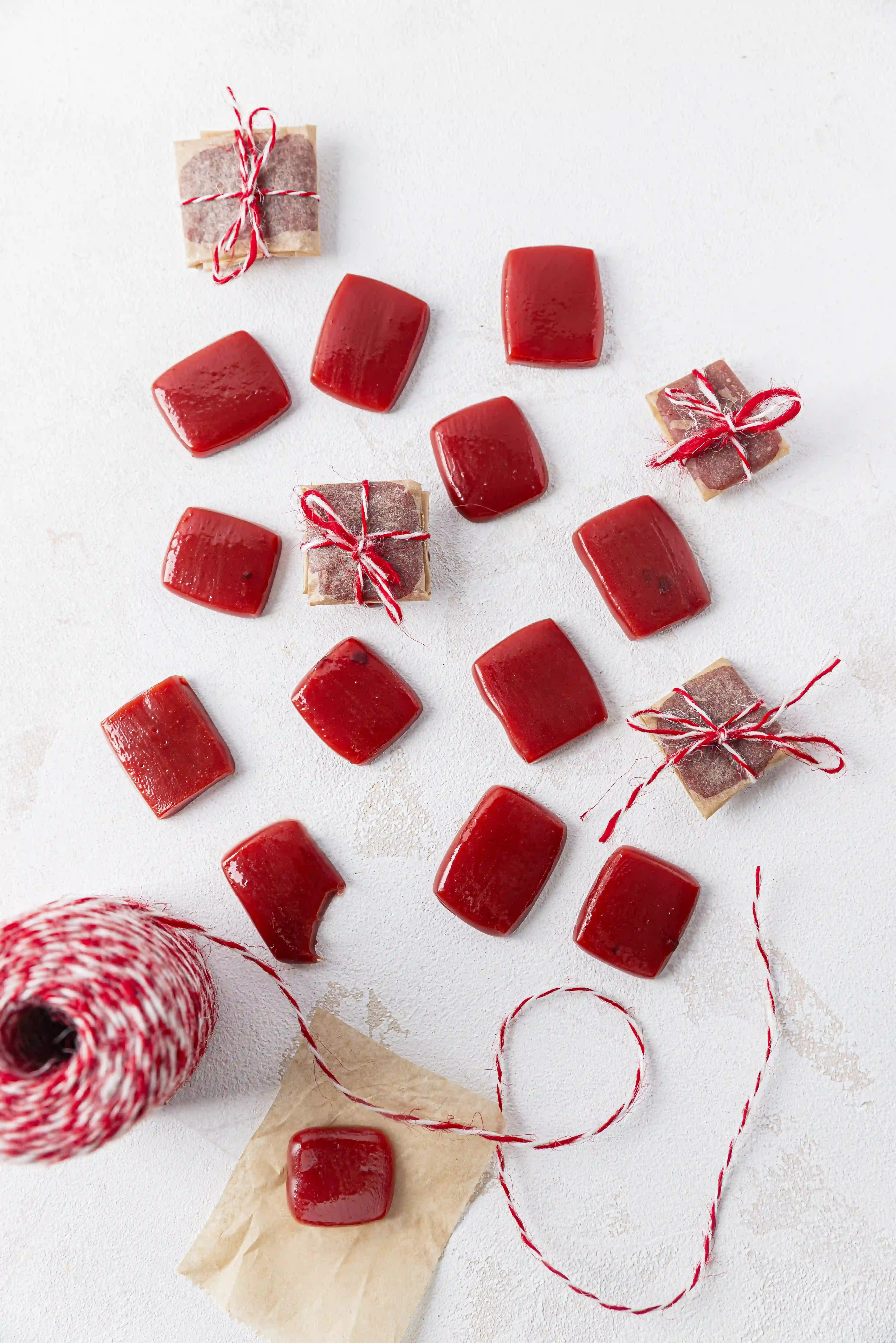 Caramels de grenade et cranberry