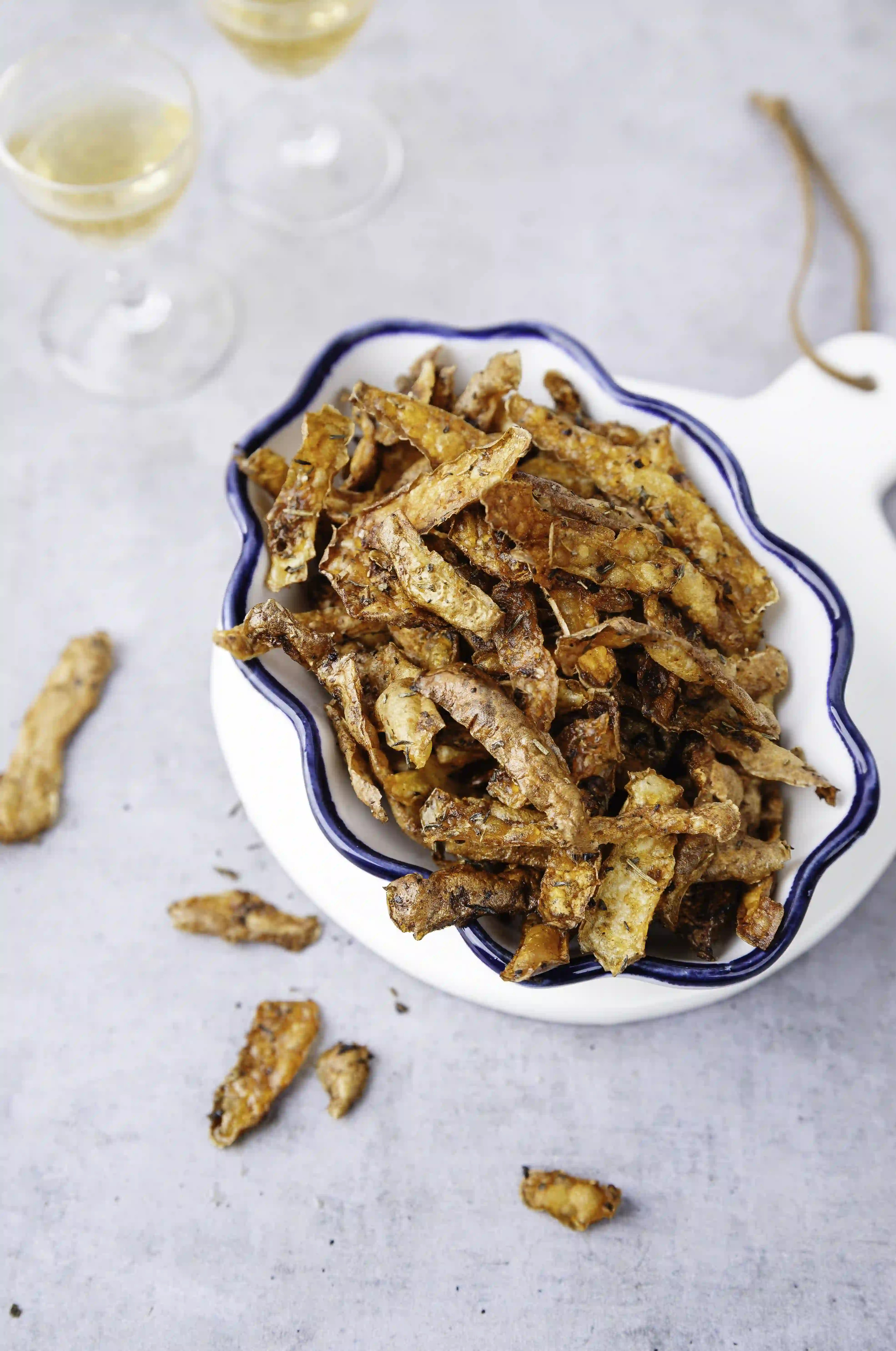 Chips de pelures de pommes de terre