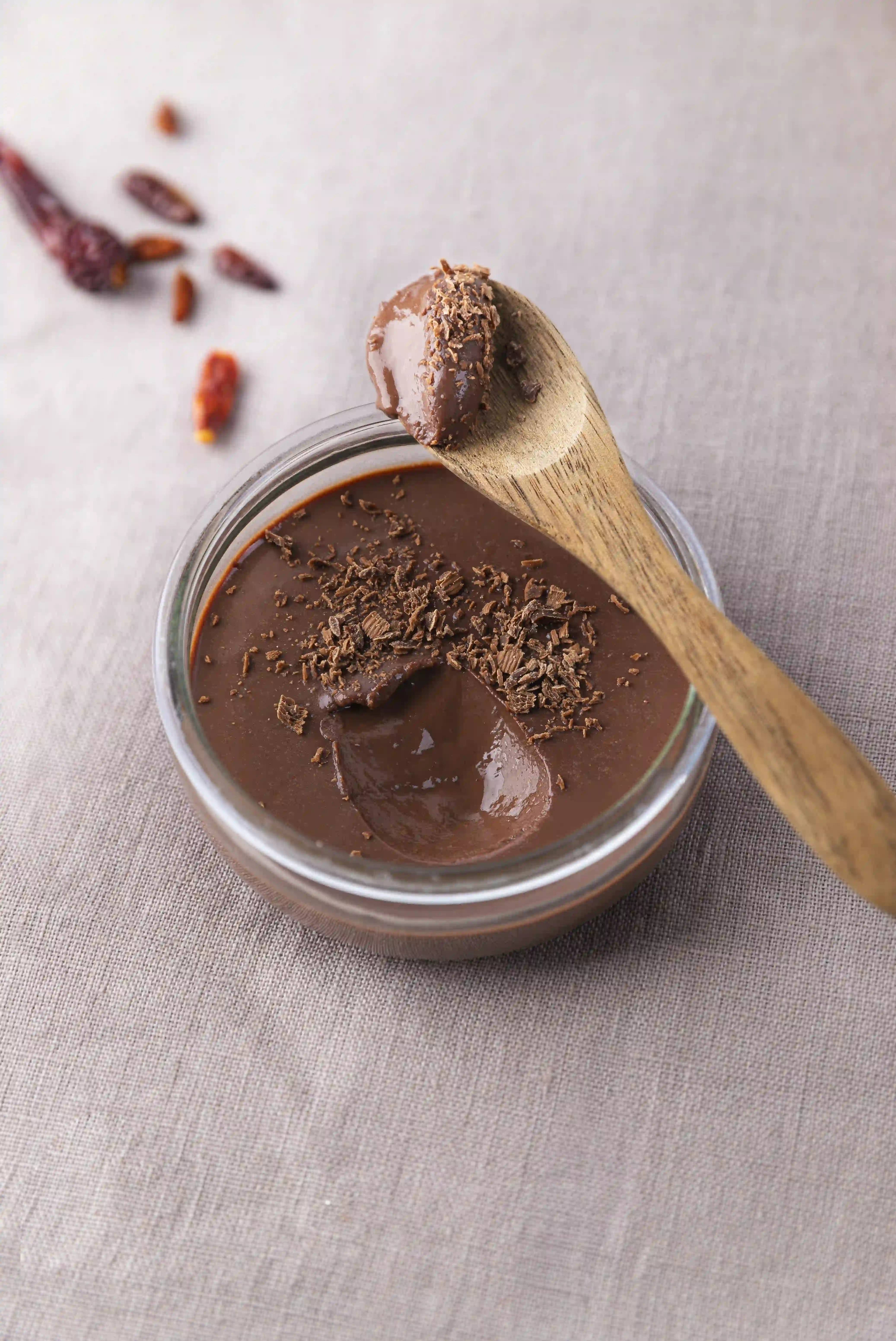 Panna cotta au chocolat et piment